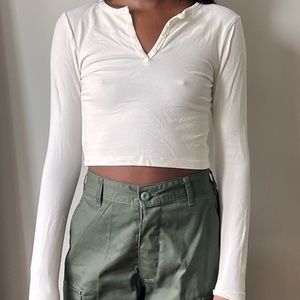 Reformation Lyon Top in Cream Sise XS